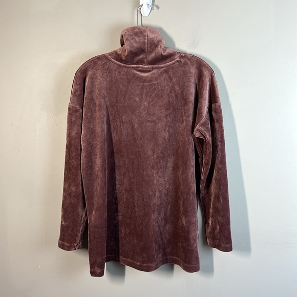 J.Jill Pure Jill Cowl Neck Stretch Velour Tunic Sweater Size S - Picture 6 of 13